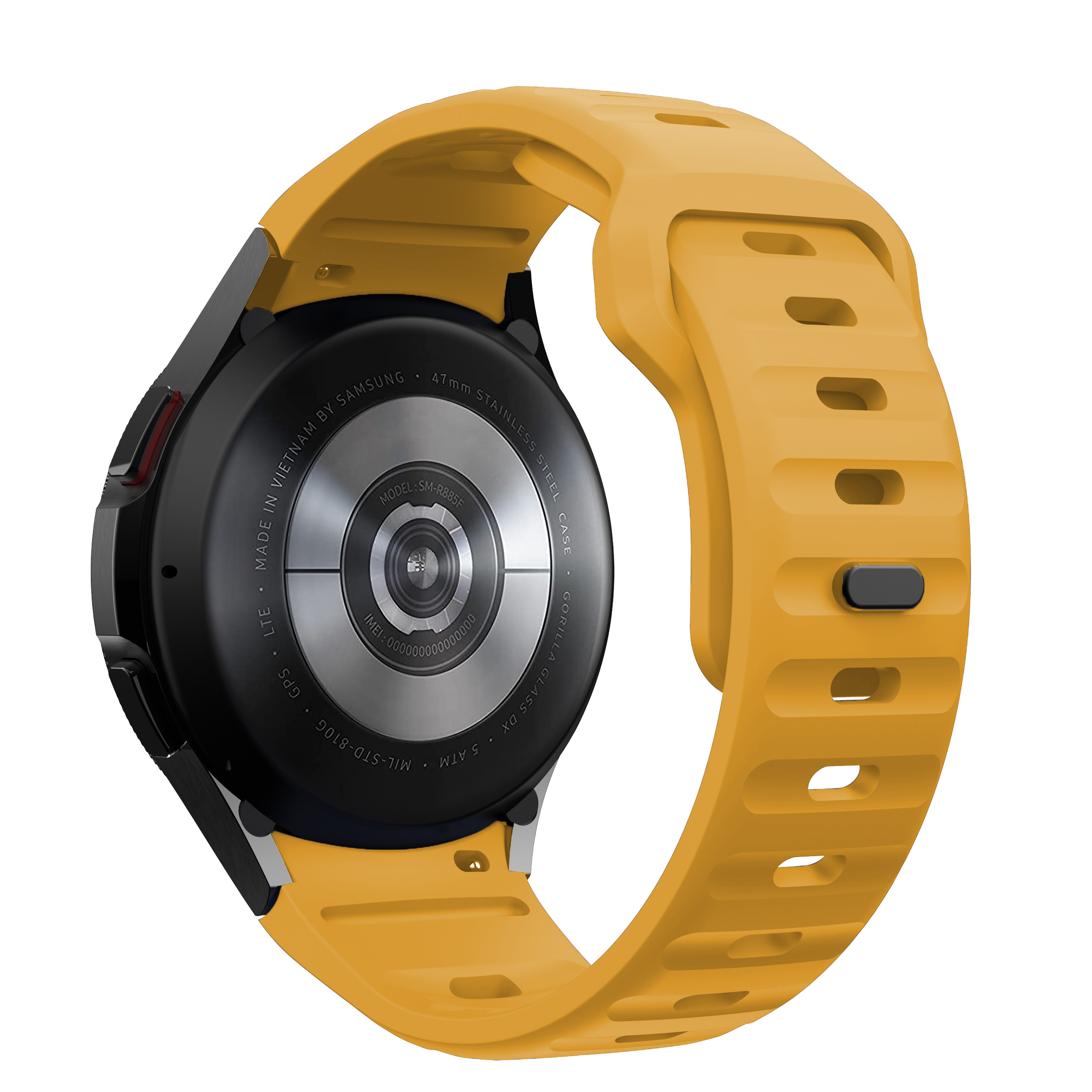 适用三星Galaxy Watch8/7/6/5/4智能运动FE手表Watch 5pro硅胶表带6/4 classic男46/47mm腕带samsung替换配件 - 图2