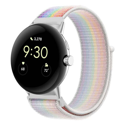 适用于谷歌GooglePixelWatch4/3/2智能运动手表带pixel watch2弹力尼龙编织腕带pixel watch创意个性替换配件 - 图0