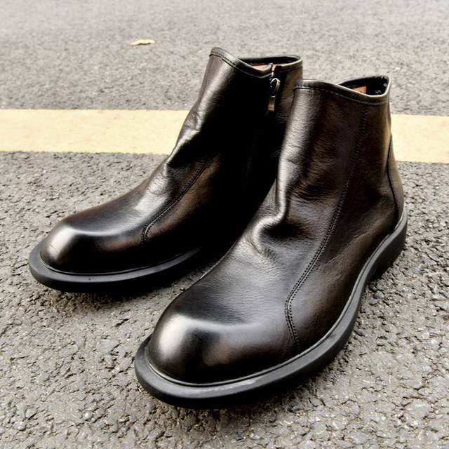 Korean counter European station genuine leather fashionable men's boots autumn and winter Korean version new Martin boots retro British style short boots