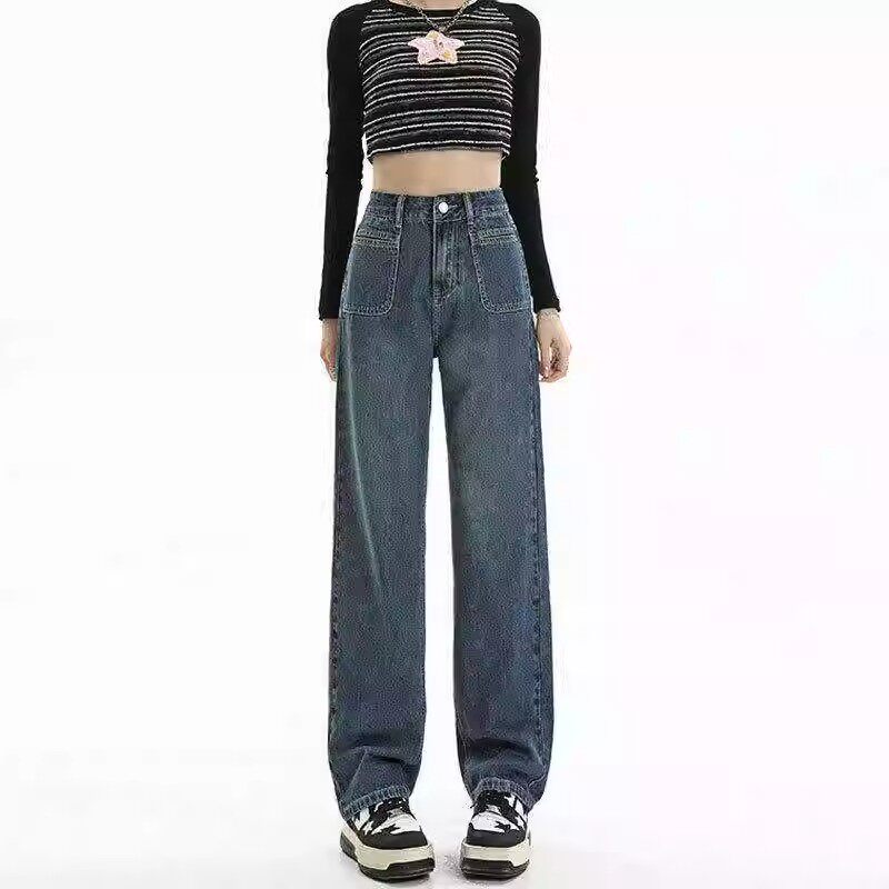 【牛仔系列】韩系时尚牛仔背小众显瘦半身裙高腰牛仔裤阔腿裤zy