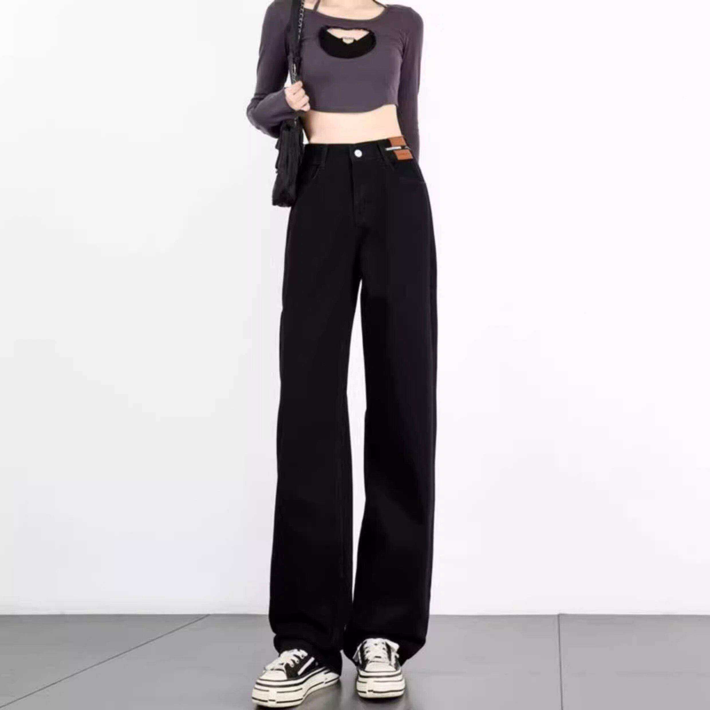 【牛仔系列】韩系时尚牛仔背小众显瘦半身裙高腰牛仔裤阔腿裤TD