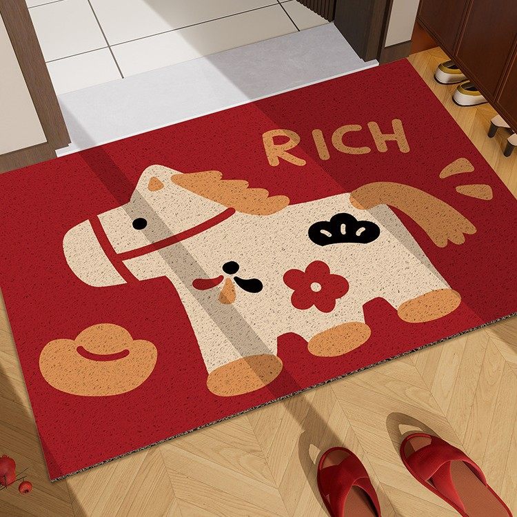 2026马年入户门地垫新年卡通玄关进门防滑垫耐脏地毯除尘加厚门垫,淘宝优惠券,粉丝福利购,淘宝优惠卷