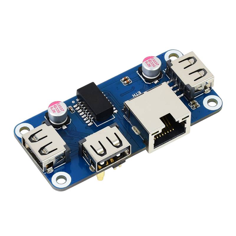 树莓派USB HUB扩展板 Raspberry Pi ZeroW/2W以太网USB集线器模块 - 图1