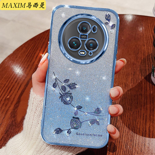 适用荣耀magic5pro手机壳新款华为magic5手机套网红潮女PGT一AN100全包防摔Honormagic4带钻魔术4pro曲屏创意 - 图1