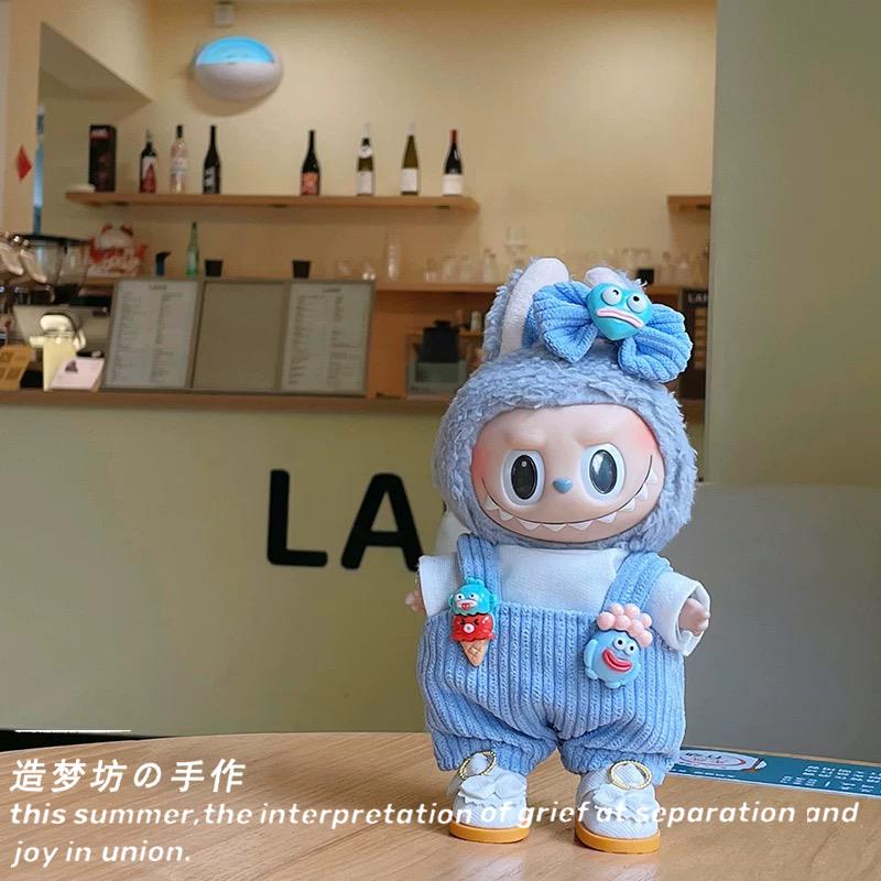 拉布布娃衣官方正品泡泡玛特一代圣诞眼巴巴衣服心动马卡龙labubu - 图2
