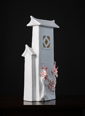 陶瓷摆件窗梅窗户意境梅花