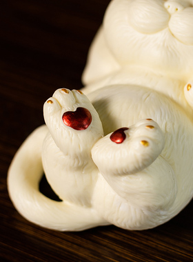 陶瓷枕头猫摆件小猫咪送闺蜜