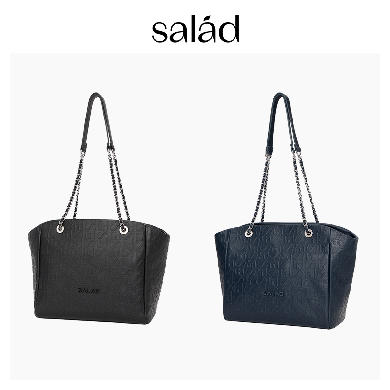 【官方正品】salad真皮托特包单肩腋下包轻奢链条女包通勤大容量-图1