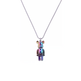 Ожерелье в стиле хип-хоп, свитер для влюбленных, цепочка, толстовка, подвеска, с медвежатами, в стиле панк