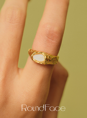 RoundFace24SS工肌理感开口戒