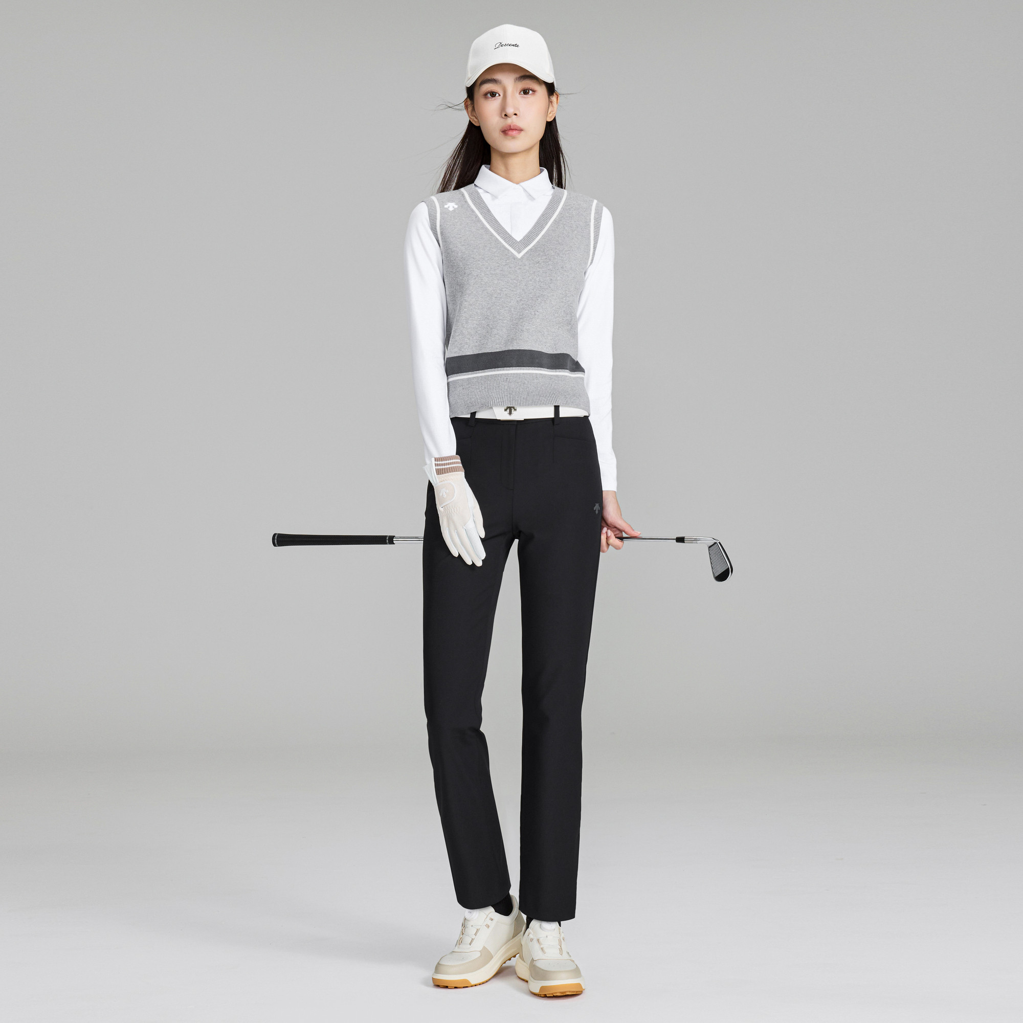 DESCENTEGOLF迪桑特高尔夫女士PRO针织拼接长袖POLO衫 早春新品,淘宝优惠券,粉丝福利购,淘宝优惠卷