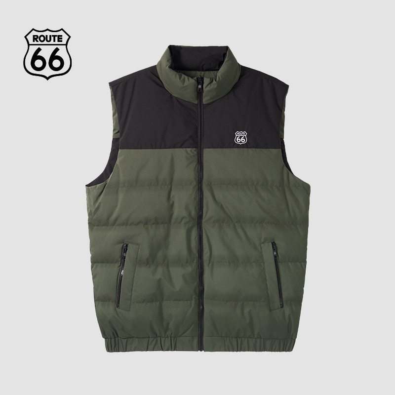 66号公路/ROUTE66秋冬季立领羽绒马甲两面穿休闲保暖背心新款外套,淘宝优惠券,粉丝福利购,淘宝优惠卷