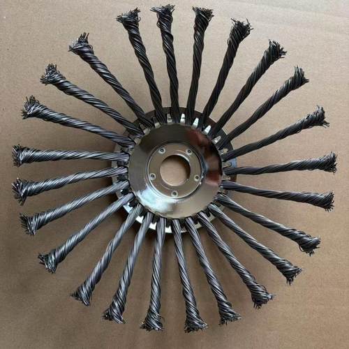 6寸 9寸 10寸割草机配件钢丝轮除草轮园林砖缝除草刷打草头除草盘 - 图1