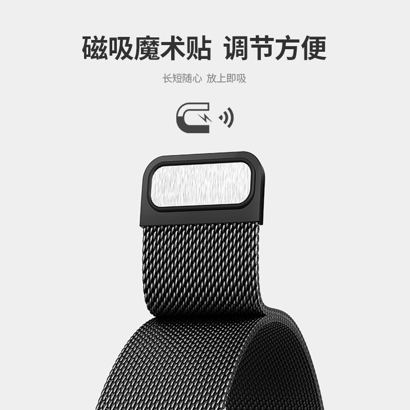 适用苹果手表iwatch表带s9米兰尼斯applewatch官方ultra金属磁吸s8/7/6代se2女款表链男运动透气 - 图0