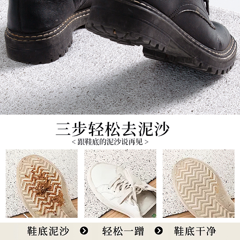 蓝色费尔岛入户门地垫进门门口门垫耐脏防滑地毯可擦洗可裁剪脚垫 - 图2