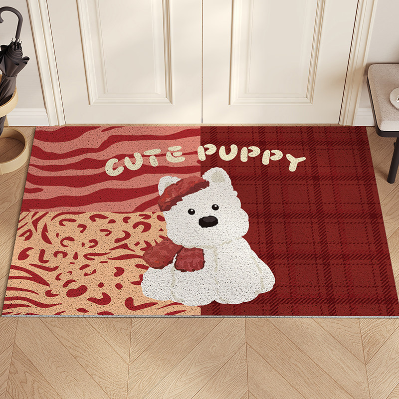 卡通喜庆入户门地垫新年除尘耐脏防滑丝圈门口门垫可裁剪家用脚垫,淘宝优惠券,粉丝福利购,淘宝优惠卷