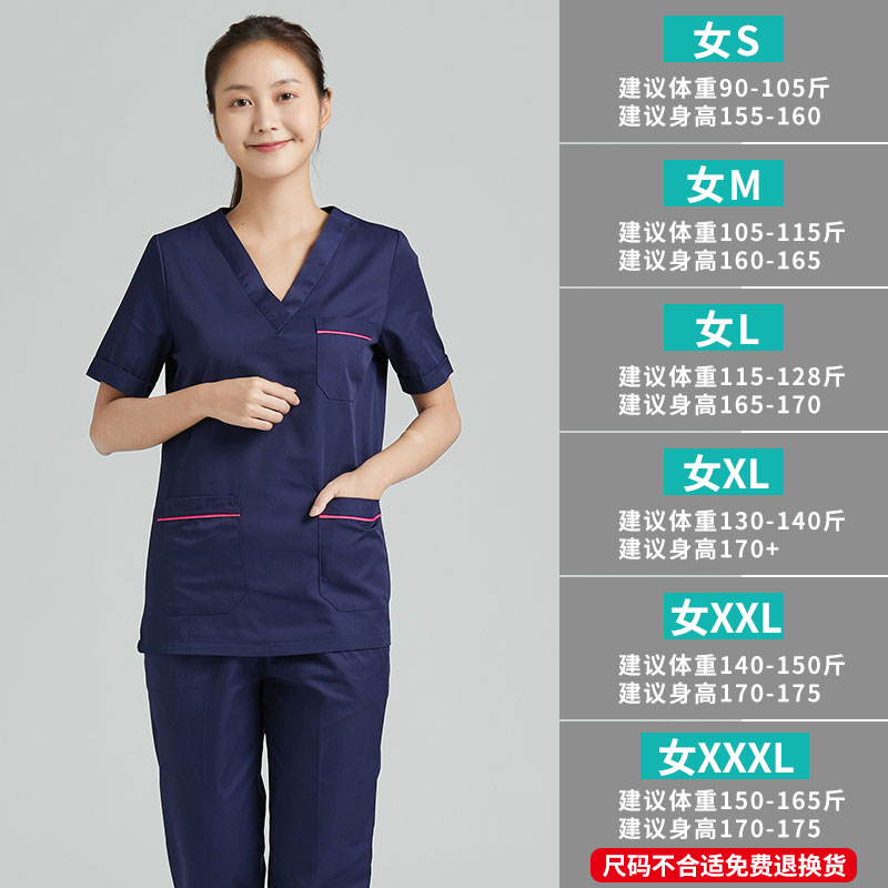 手术室洗手衣长袖夏季薄款短袖纯棉男医生口腔牙科刷手隔离工作服 - 图3