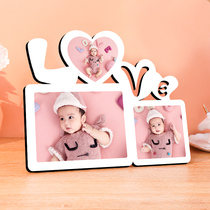 LOVE photo frame pendulum table custom children baby wash photo print made into crystal album frame to figure do swing piece
