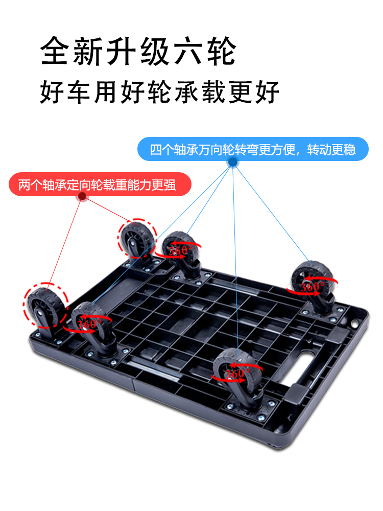 金刚狼家用小推车拉货手拉车折叠便携手推车买菜车小拉车拖车静音 - 图1