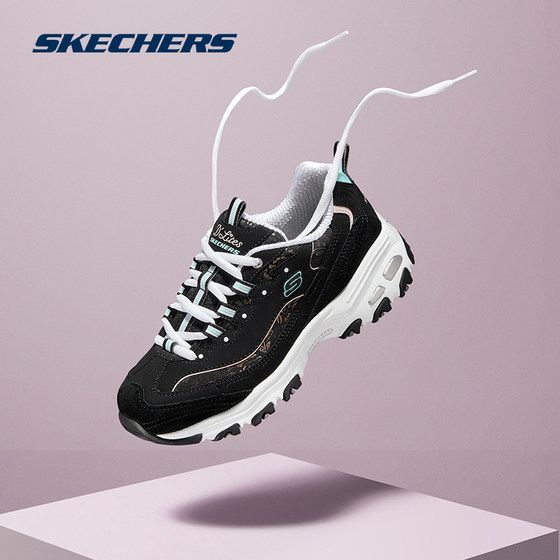 Skechers Skechers 여성 신발 새로운 패션 자카드 대비 색상 팬더 아빠 신발 캐주얼 운동화 149060