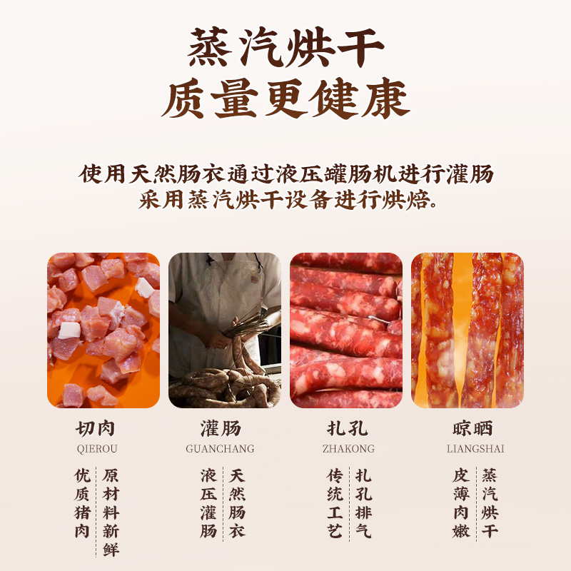 广州陶陶居酒家广式腊肠拾味腊肠300g广东特产熏肉煲仔饭年货送礼