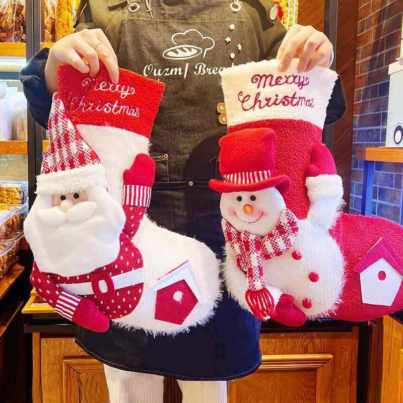 圣诞节礼物大号圣诞袜子礼物袋老人礼品袋盒儿童圣诞树装饰小礼物