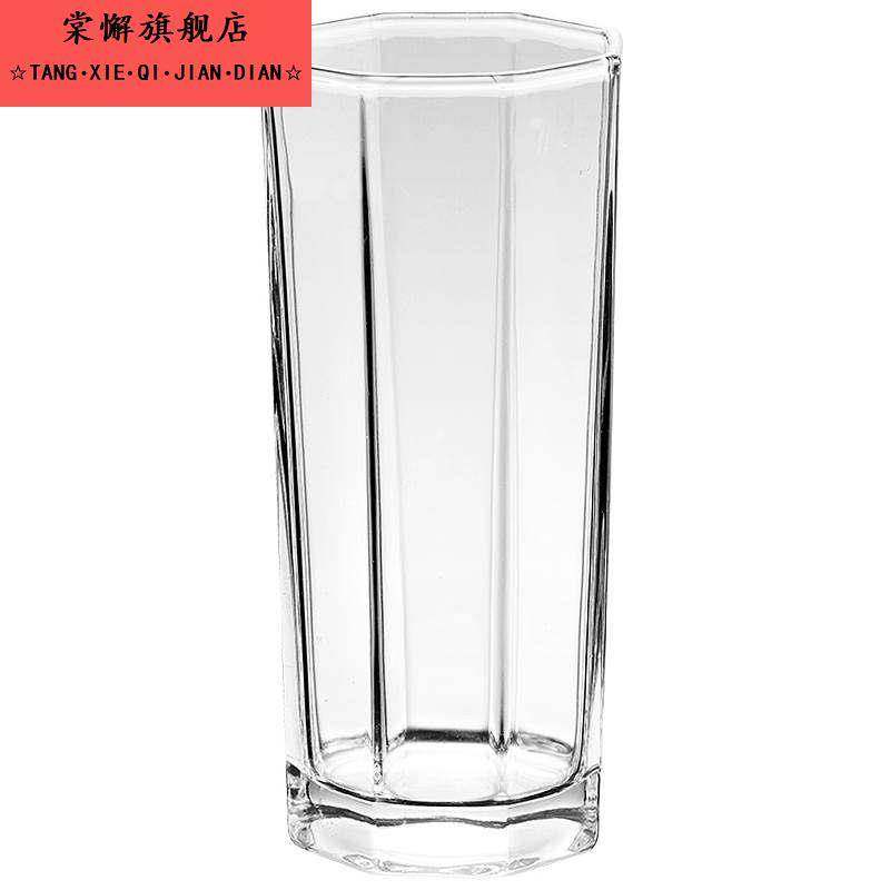 餐厅饭店八角水杯玻璃杯大容量果汁杯家用办公室透明水杯牛奶杯,淘宝优惠券,粉丝福利购,淘宝优惠卷