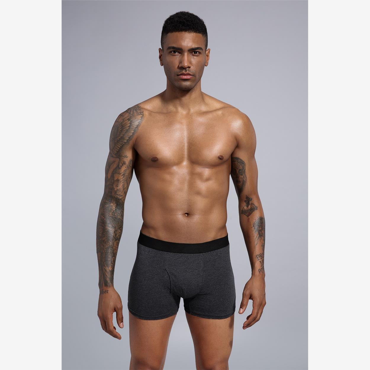 Boys cotton plus size underwear boxer briefs men大码男棉内裤 - 图1