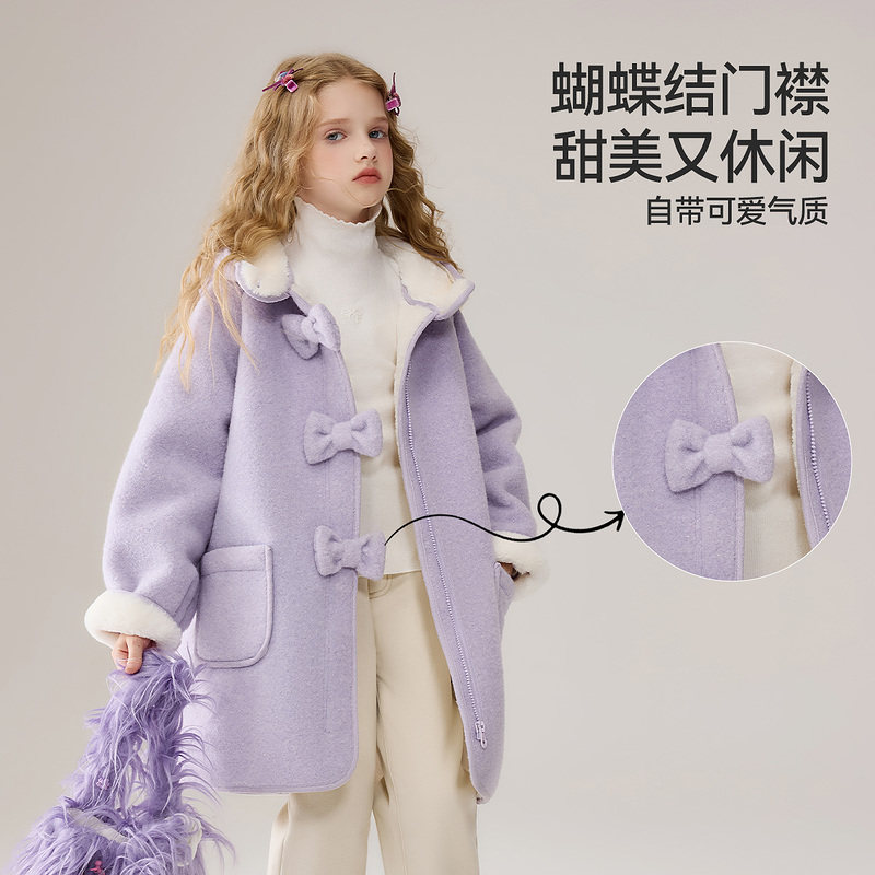 ask新年拜年服儿童外套2025冬季新款女童羊羔毛雪尼尔大衣,淘宝优惠券,粉丝福利购,淘宝优惠卷