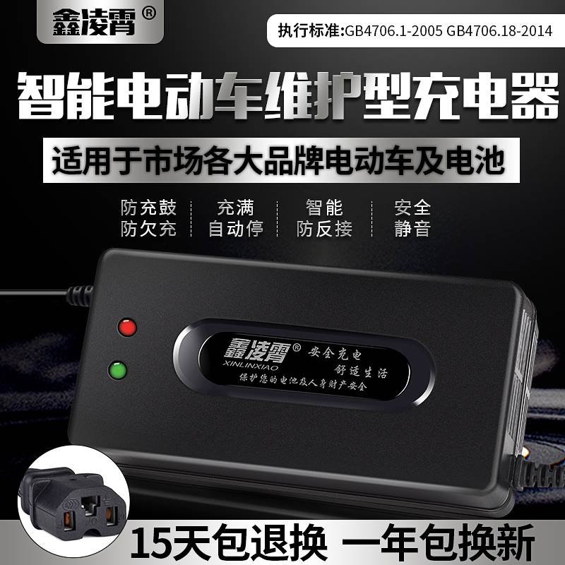 电动车电瓶充电器24V12AH36V12AH12v20ah48V新日爱玛小海豚夹子等 - 图2