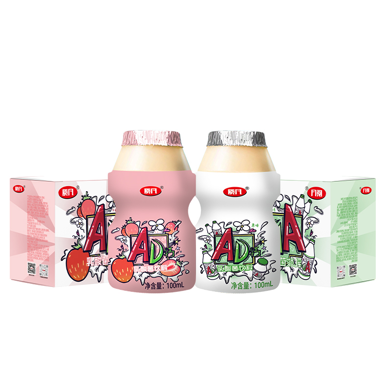 质凡 AD钙奶乳酸菌饮料酸奶营养早餐奶100ml*20瓶