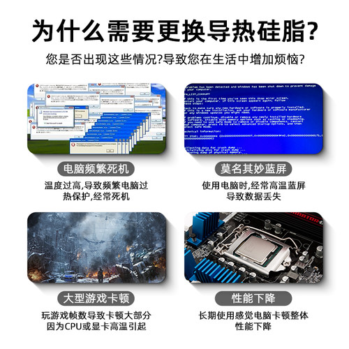 手机散热硅脂导热硅脂主板cup维修导热膏芯片散热硅胶导热膏电脑 - 图0