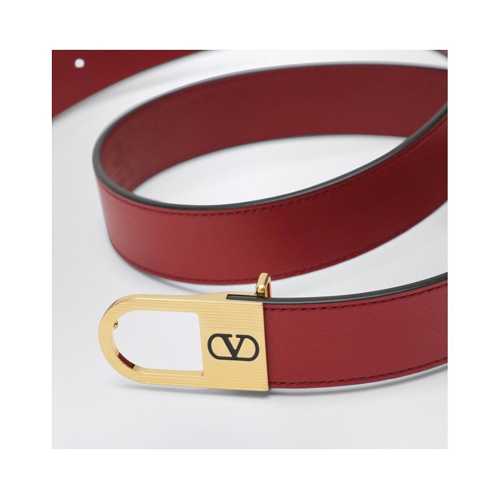 香港直邮valentino 华伦天奴 女士 Volgo 标志红色皮带 7W0T0ST8J - 图0