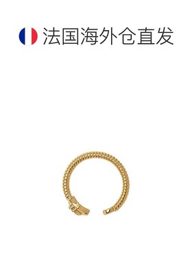 欧洲直邮Burberry柏博利24年款 女士金色黄铜镀金骑士徽标扭戒指