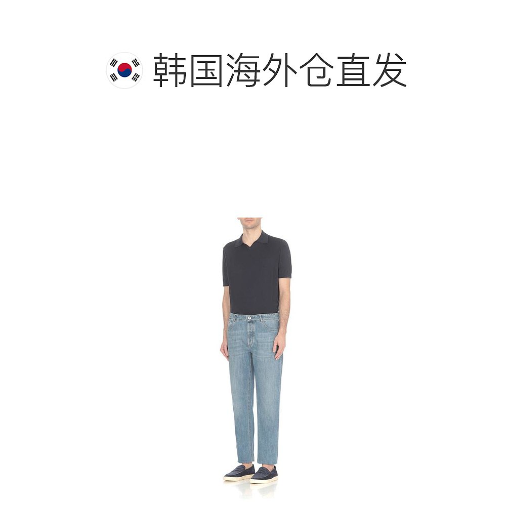 韩国直邮BRUNELLO CUCINELLI24SS牛仔直筒裤男M0Z37D3210C1470BLU - 图1