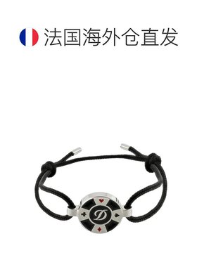 欧洲直邮S.T.Dupont 法国都彭 Casino系列扑克饰面黑色编织手手链