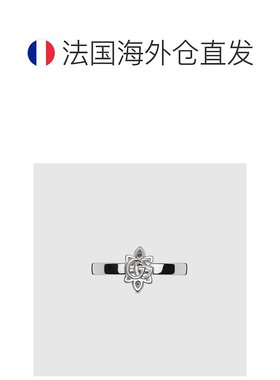 自营欧洲直邮Gucci古驰Flora系列女士18K白金18k 钻石戒指