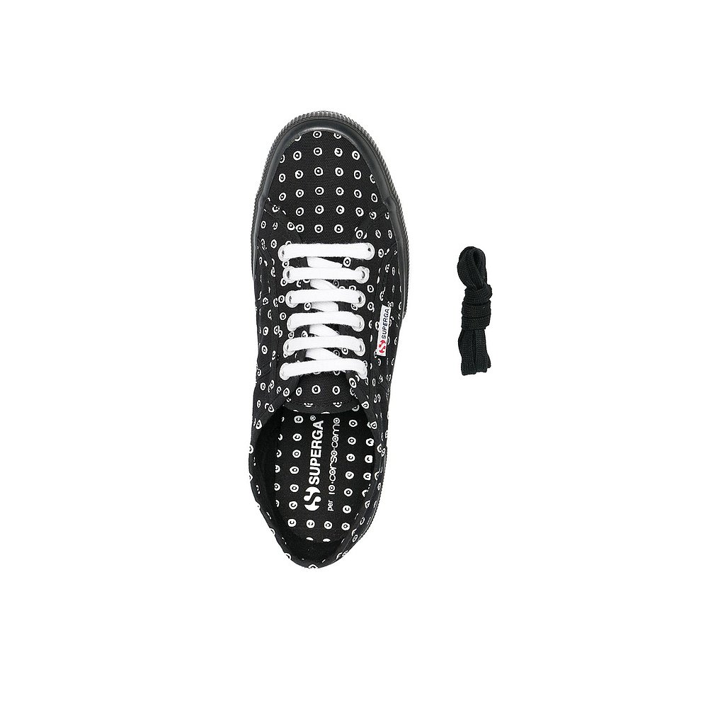 香港直邮Superga sneaker in canvas stampa cerchi CCSUPS009J40-图0