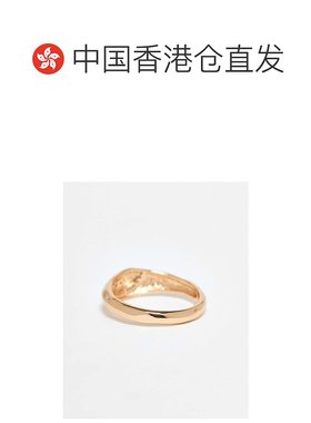 香港直邮ASOS 女士 molten 设计纹理立体锆石晶石镶嵌色调戒指(金