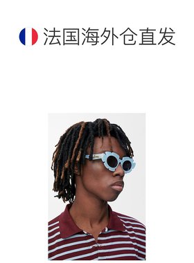 1h可退 欧洲直邮Loewe罗意威 女士浅蓝色尼龙花卉款太阳镜