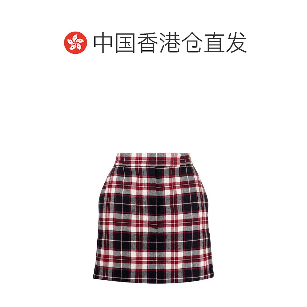 香港直邮Thom Browne 格纹迷你半身裙 FGC595A07474 - 图1