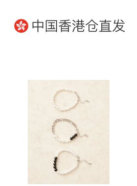 1h可退 香港直邮ASOS 男士 festival 设计混合链条珠饰手链(三件)