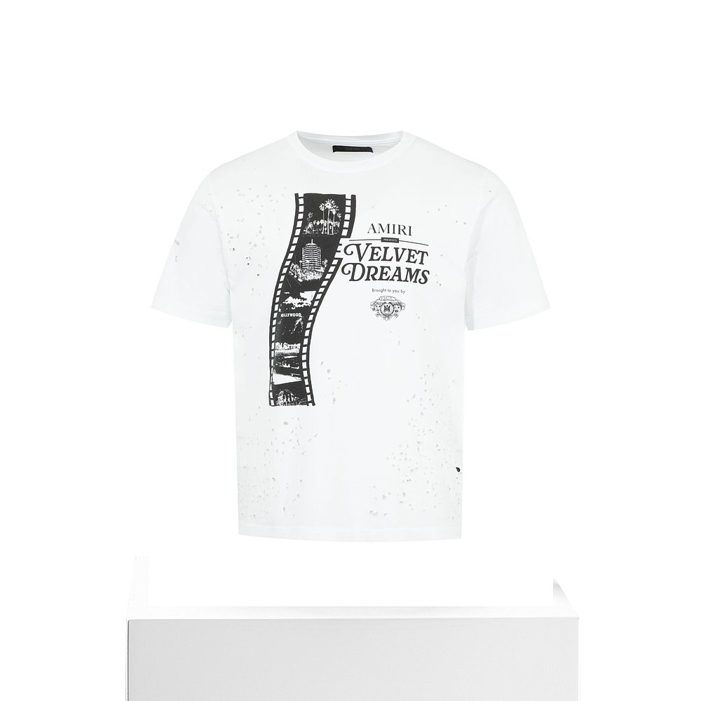 1h可退 香港直邮AMIRI 男士 FILM SHOTGUN T恤 AMJYTE1093新款 - 图3