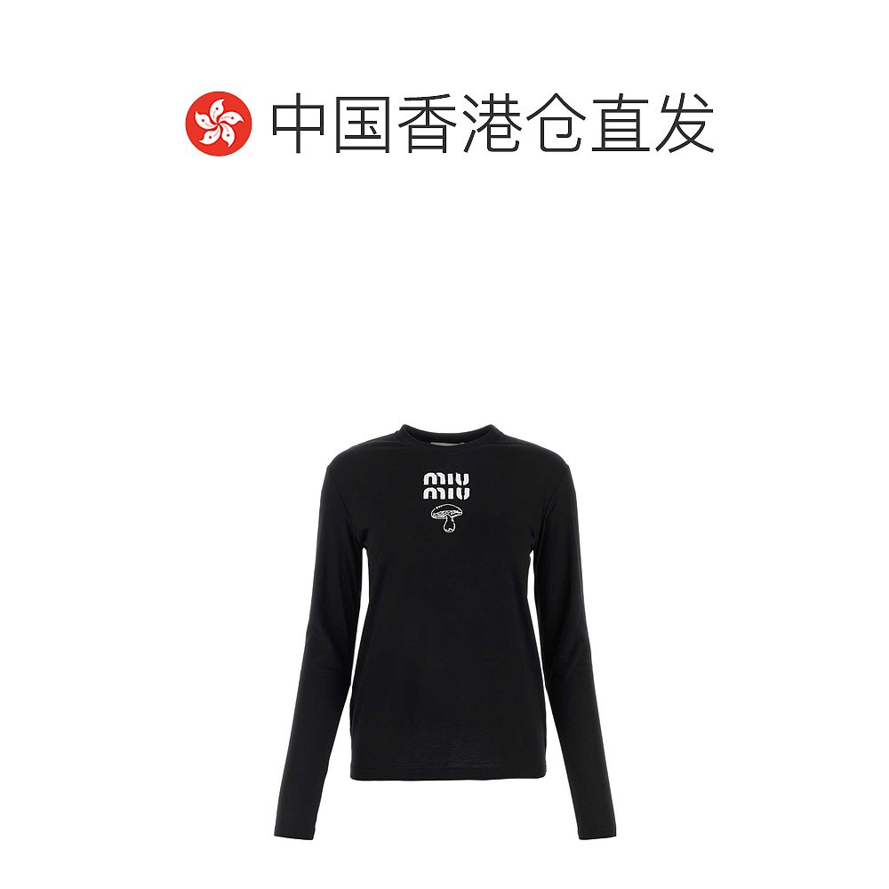 【99新未使用】香港直邮Miu Miu 长袖T恤 MJL96413NNS232 - 图1