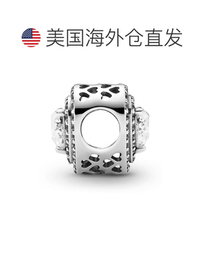 【美国直邮】Pandora 方晶锆石闪亮心形分层手链吊坠潘多拉