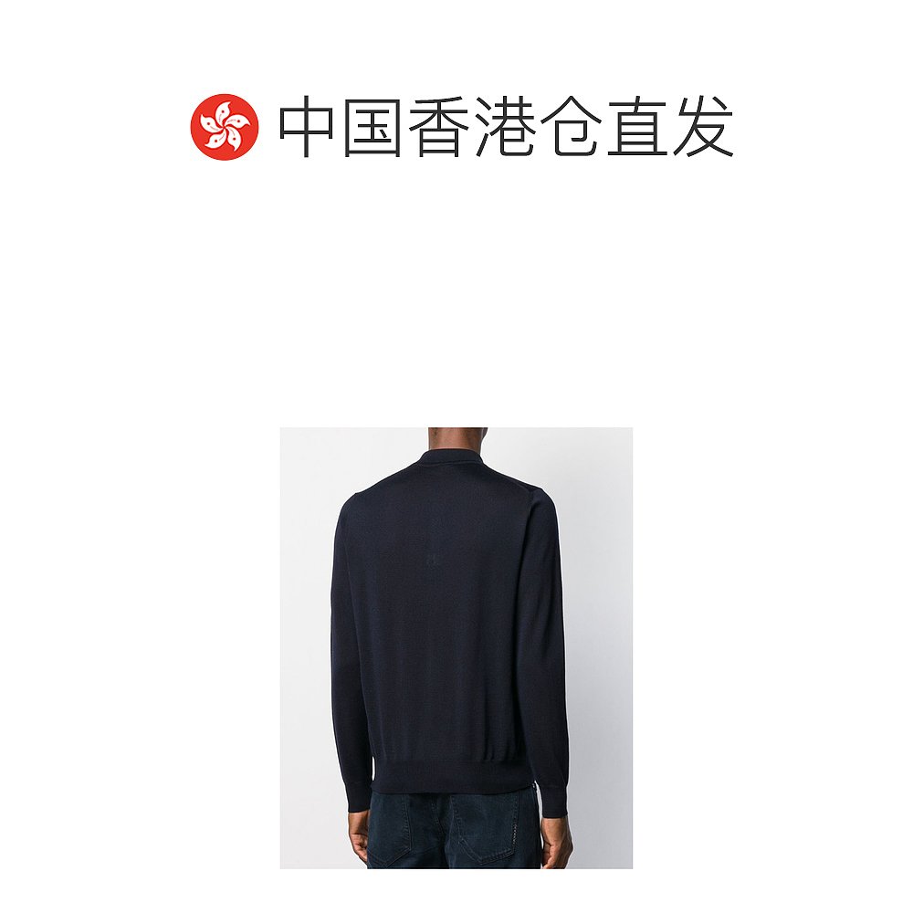 香港直邮Canali 羊毛长袖polo衫 C0017MK00077 - 图1