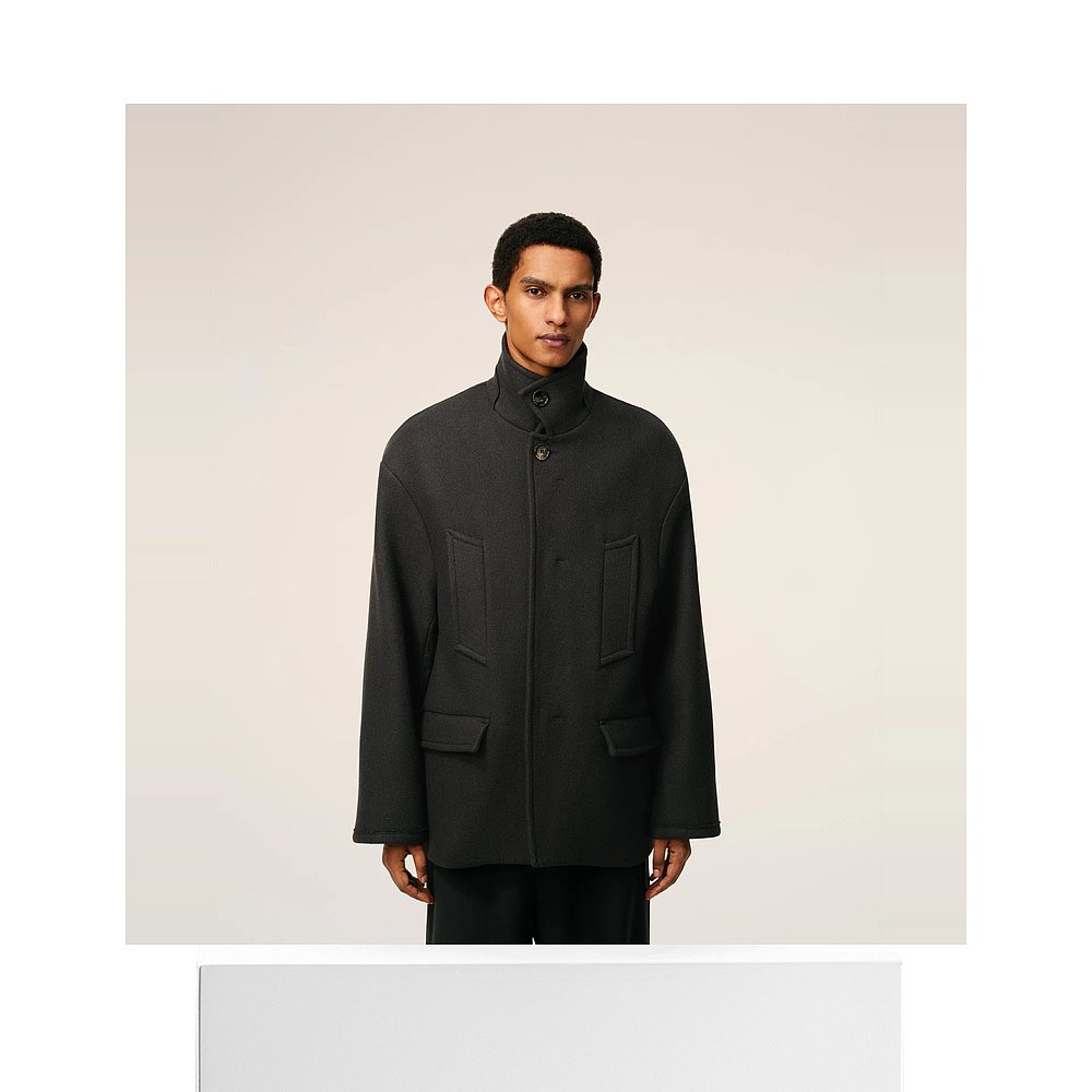 欧洲直邮AMI PARIS 25秋冬 HCO456.WV0078.020 男士 大衣羊毛 - 图3