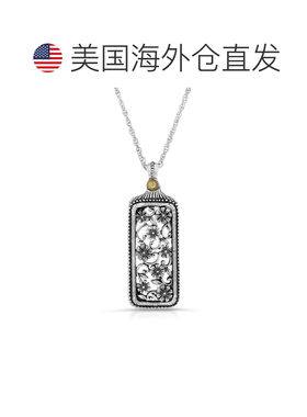 【美国直邮】2028|女士锡花花丝镜面项链