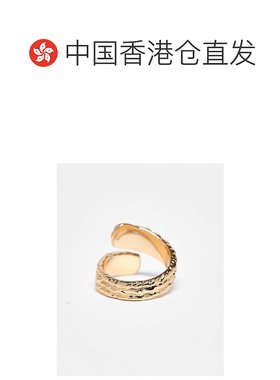香港直邮ASOS 女士 around molten 设计裹式纹理色调戒指(金色)