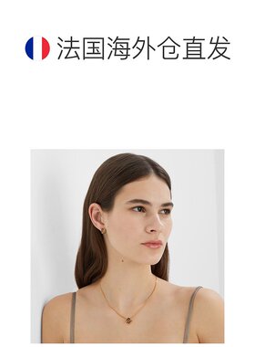 1h可退 欧洲直邮FENDI/芬迪 女士黑色青铜项链新款吊坠
